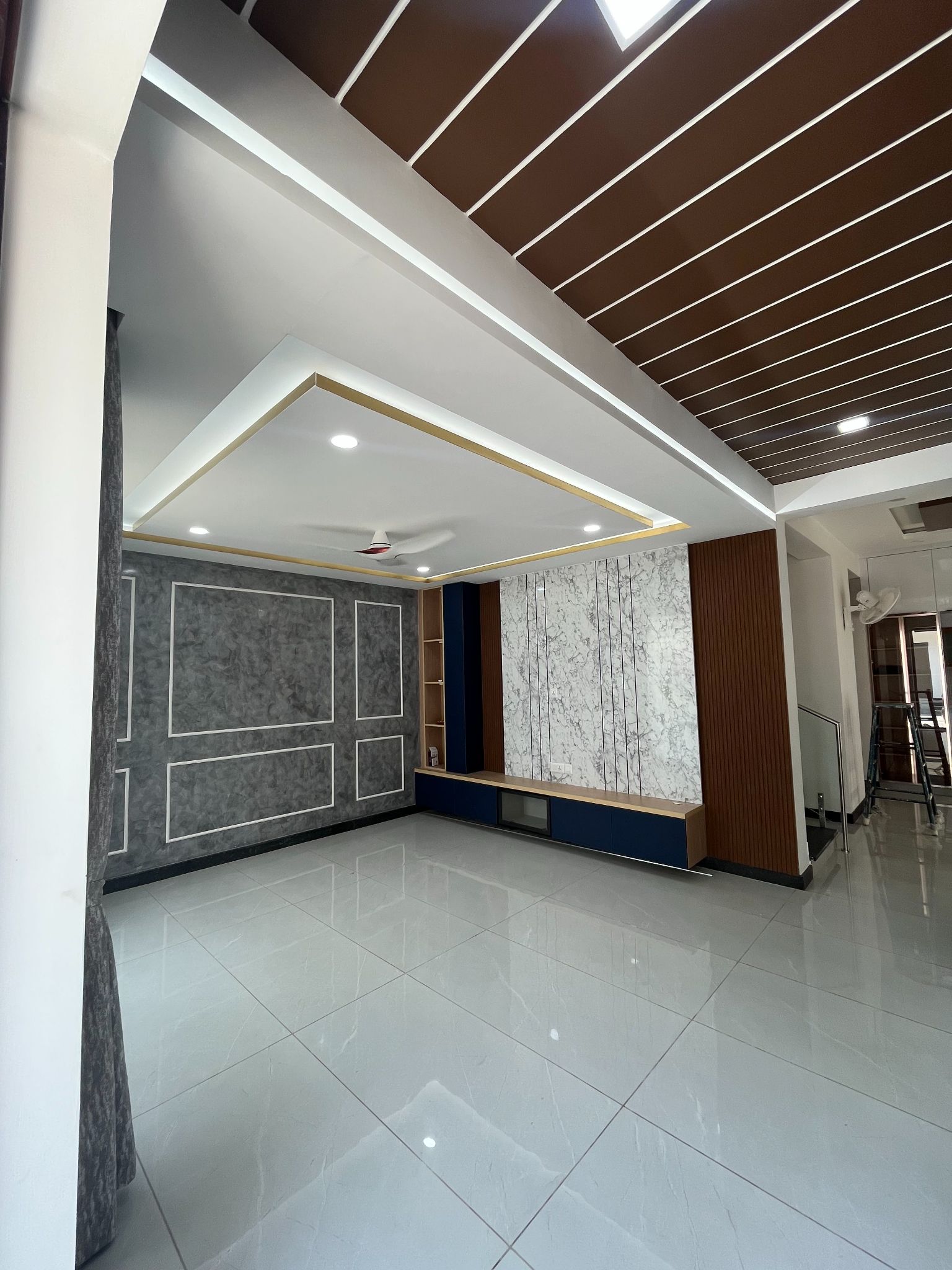 Luxury living room interior by Bengaluru Interiors