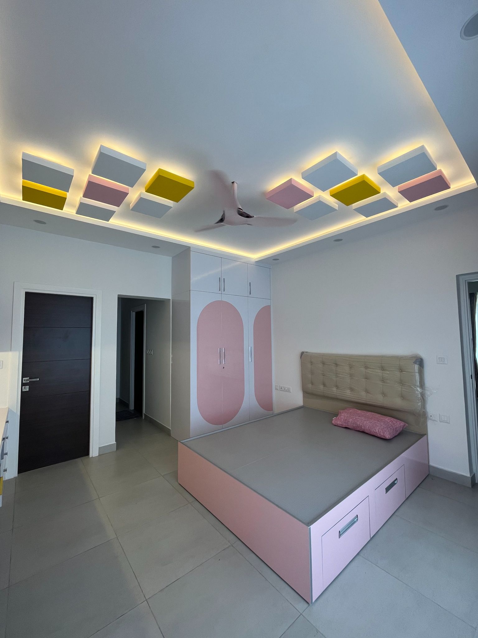 Pastel Kids' Suite — Bedroom interior design Anil Villa, Bangalore